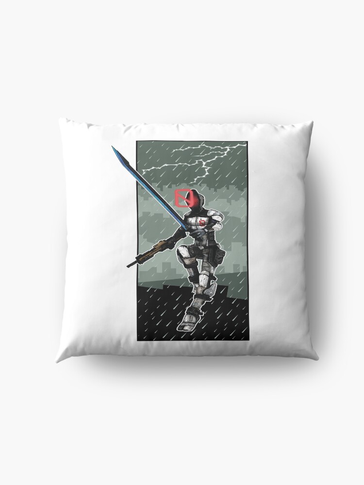 Alternate view of Zer0 The Assassin Borderlands Lighting And Rain Floor Pillow
