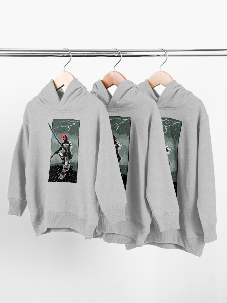 Alternate view of Zer0 The Assassin Borderlands Lighting And Rain Toddler Pullover Hoodie