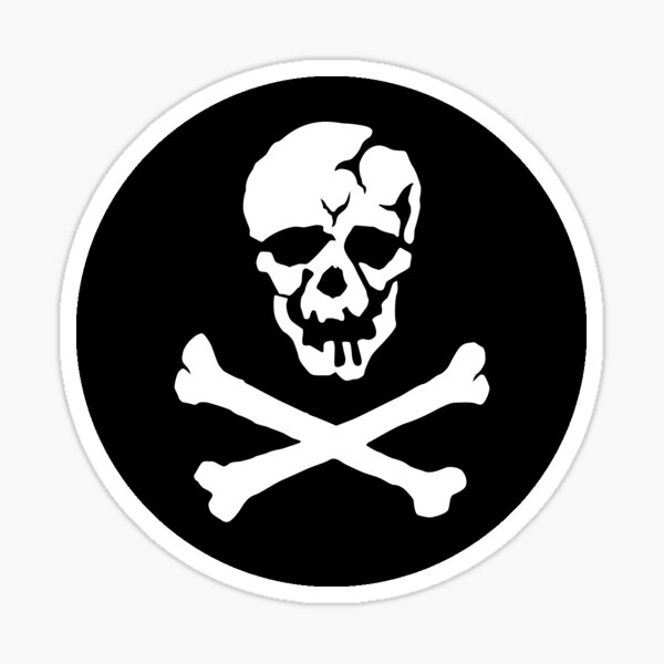 Skull Squadron (white skull) Sticker