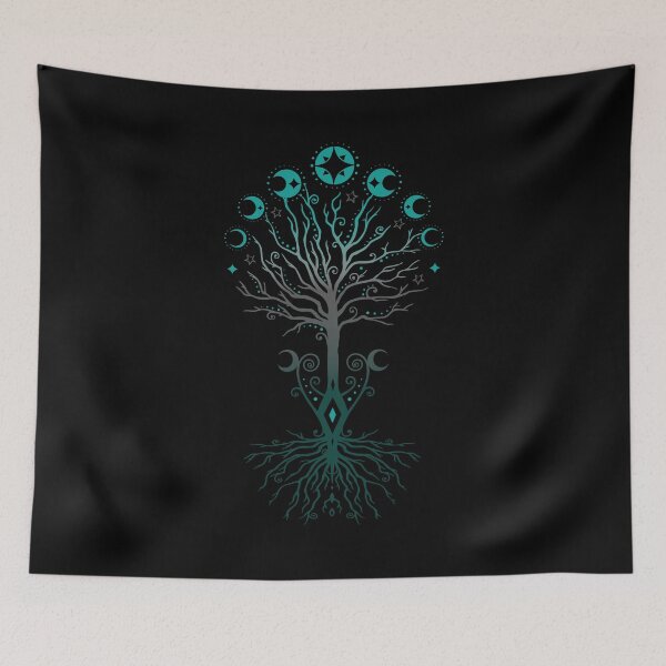 Artikelvorschau, Yggdrasil Weltesche Mondphasen Tree of Life entworfen und verkauft von Christine Krahl.