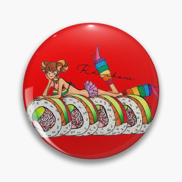 Item preview, Happy Girl on Rainbow Sushi Roll designed and sold by yazonlin.