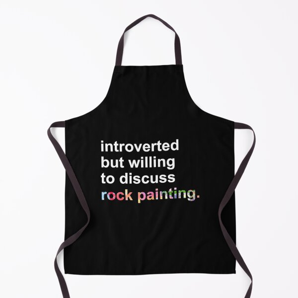 Item preview, Introverted But Willing To Discuss Rock Painting designed and sold by Cat Lady Designs.