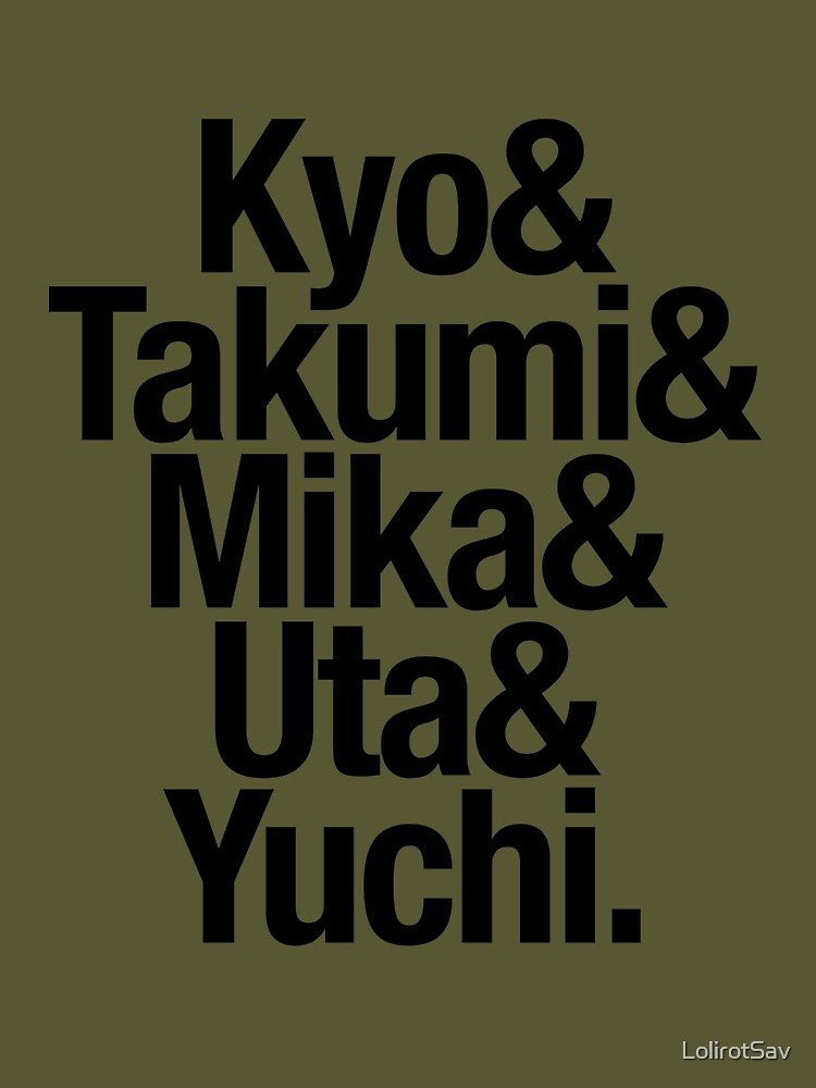 Sukekiyo | スケキヨ | Band Members' List ( Black, Centered