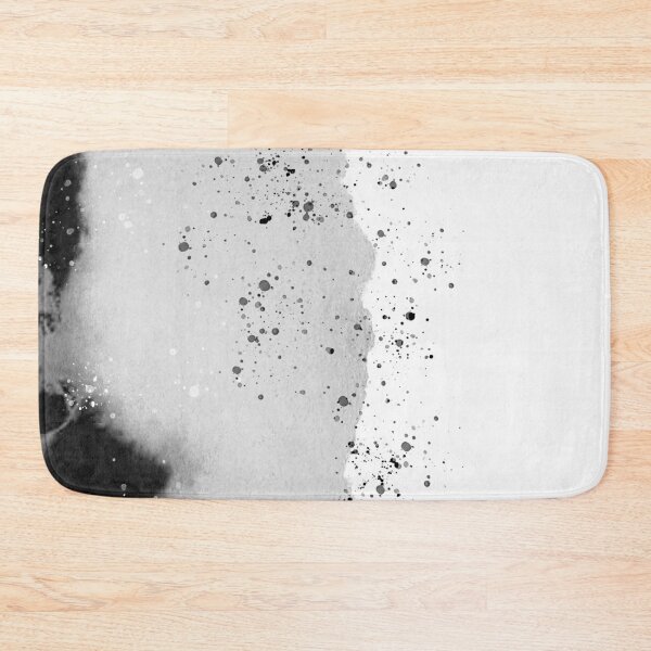 Item preview, Black and White Marble Splatter Watercolor designed and sold by CourtneyHallArt.