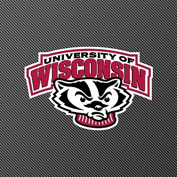 University of Wisconsin badgers logo on Carbon Fiber