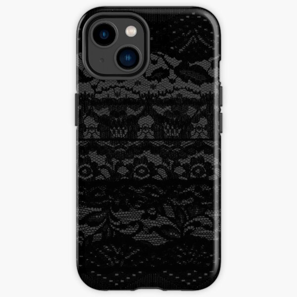 Black Lace Print iPhone Tough Case