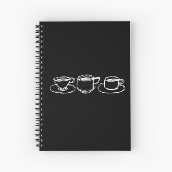 3 cups, from my book "12 good reasons to drink coffee" Spiral Notebook