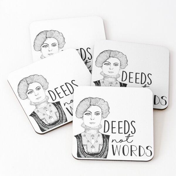 Item preview, Deeds Not Words Emmeline B&W designed and sold by MrsJDraws.