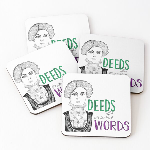 Item preview, Deeds Not Words Emmeline Pankhurst Colour designed and sold by MrsJDraws.