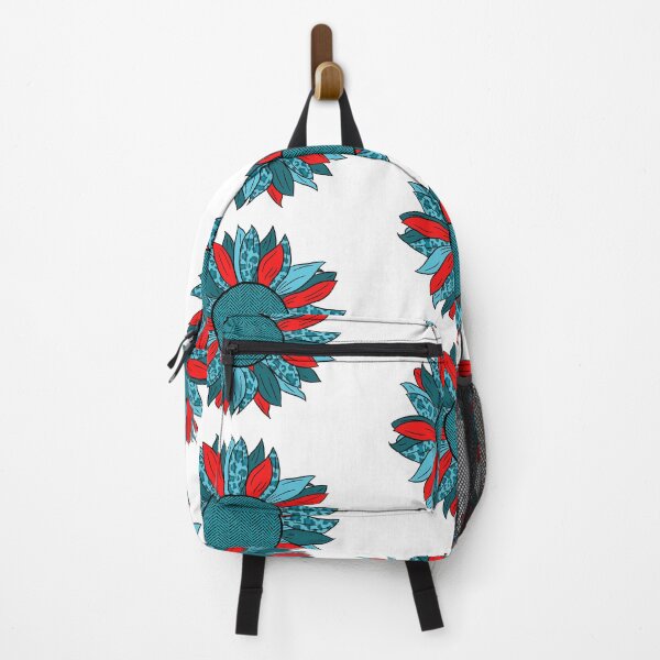 Item preview, Sunflower in leopard blue and red designed and sold by Susan Turpin.