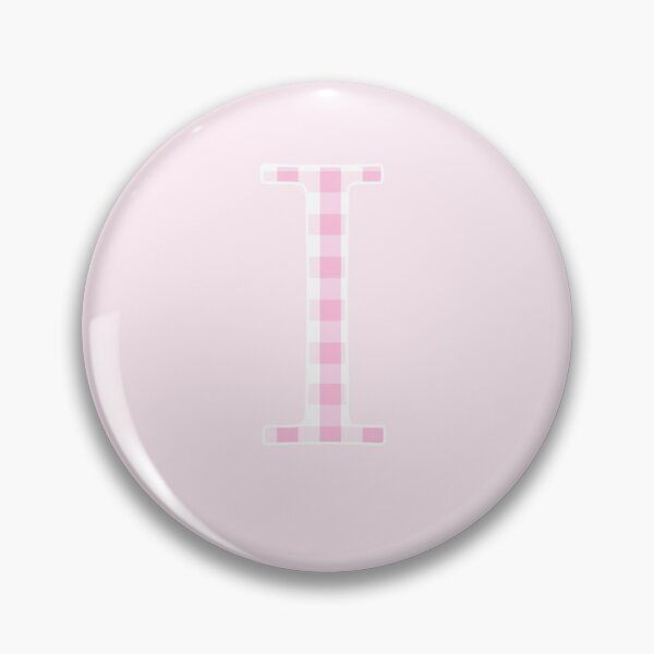 Item preview, The Letter Iota - Monogram in Pink and White Gingham designed and sold by Bumblefuzzies.