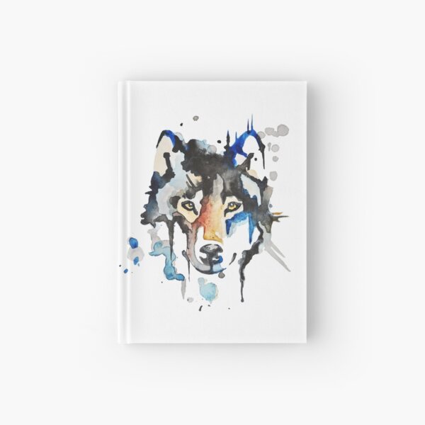 Watercolour Wolf Hardcover Journal
