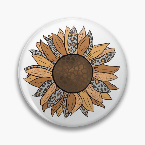 Item preview, Sunflower in leopard brown and orange designed and sold by Susan Turpin.