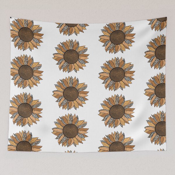 Item preview, Sunflower in leopard brown and orange designed and sold by Susan Turpin.