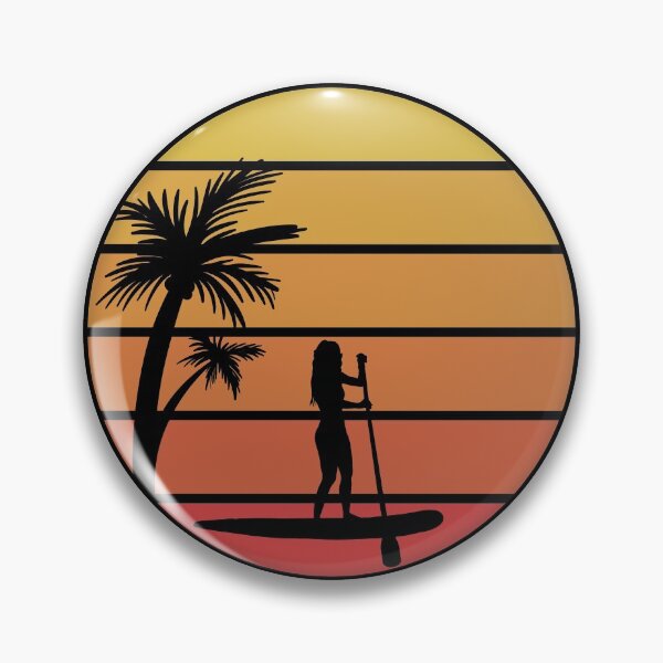 Artikelvorschau, Retro Sunset Stand up paddle Lover SUP Paddleboard Gift entworfen und verkauft von GikaDesigns.
