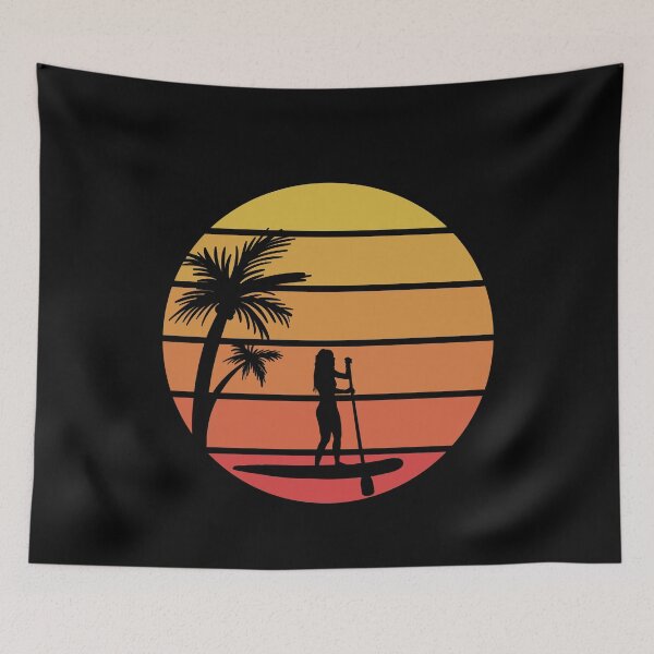 Item preview, Retro Sunset Stand up paddle Lover SUP Paddleboard Gift designed and sold by GikaDesigns.