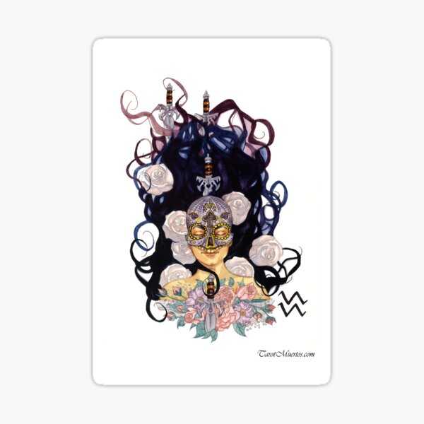 Item preview, Four of Swords - Cuatro de Espadas designed and sold by tarotmuertos.