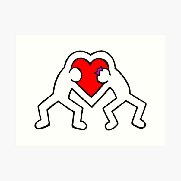 LOVE Haring-Style Art Print