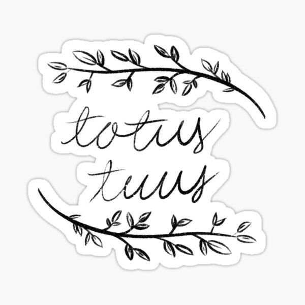 Item preview, Totus tuus in leaves designed and sold by maryskinn.