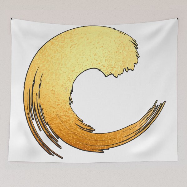 Item preview, golden curl design designed and sold by LynksArts.