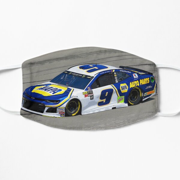 Chase Elliott racing in his Chevy Flat Mask