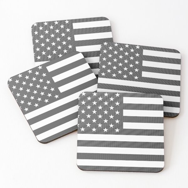 Item preview, White american flag on Carbon fiber designed and sold by zferderer98.