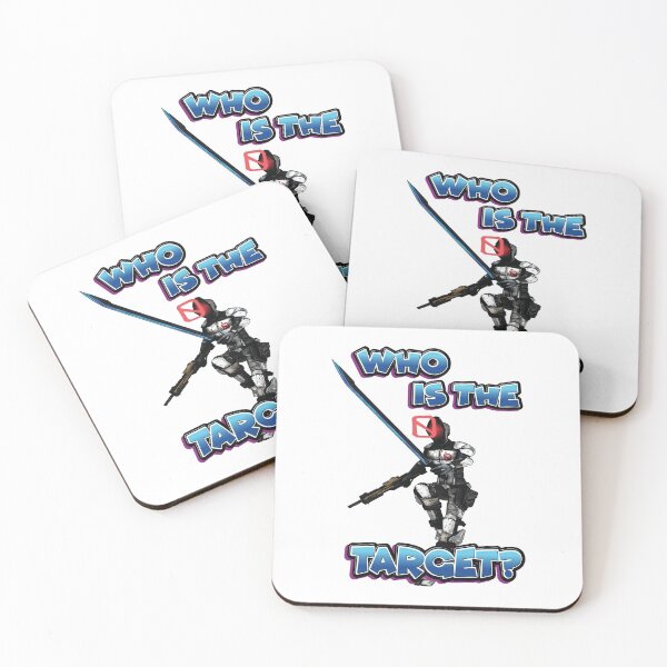 Zer0 The Assassin Who Is The Target? Borderlands Coasters (Set of 4)