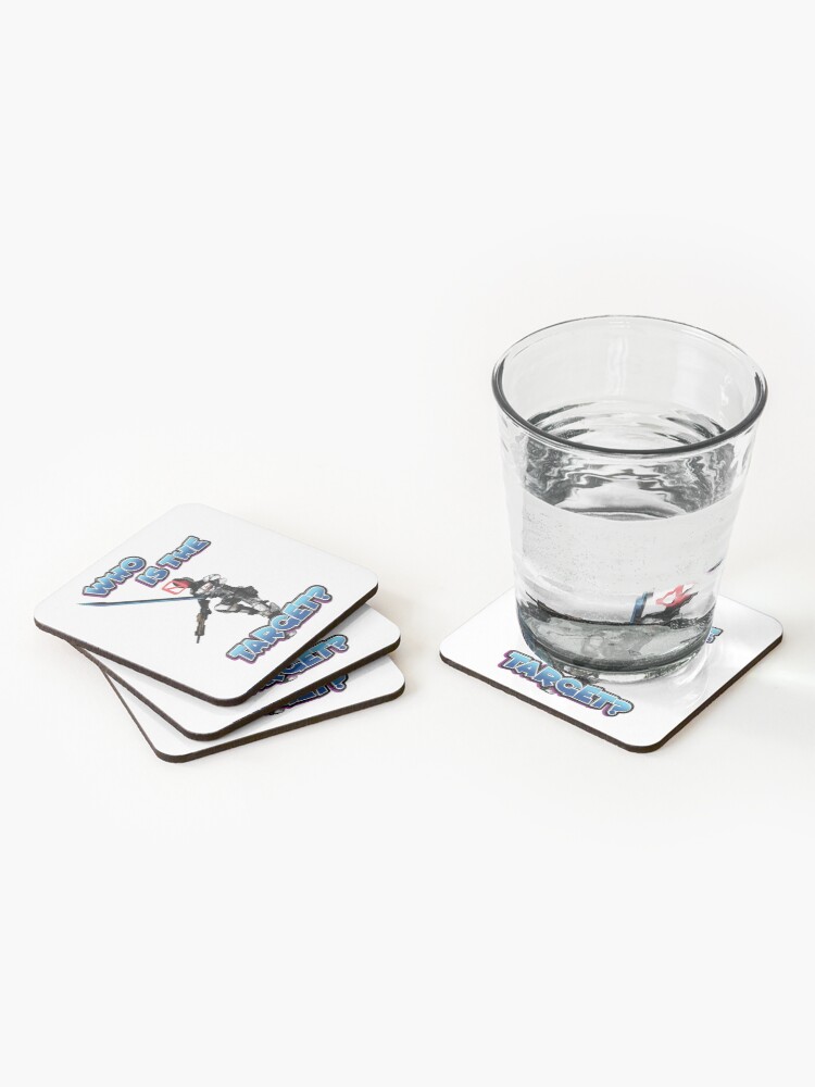 Alternate view of Zer0 The Assassin Who Is The Target? Borderlands Coasters (Set of 4)