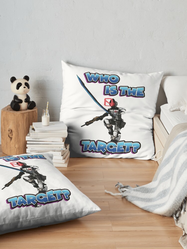 Alternate view of Zer0 The Assassin Who Is The Target? Borderlands Floor Pillow