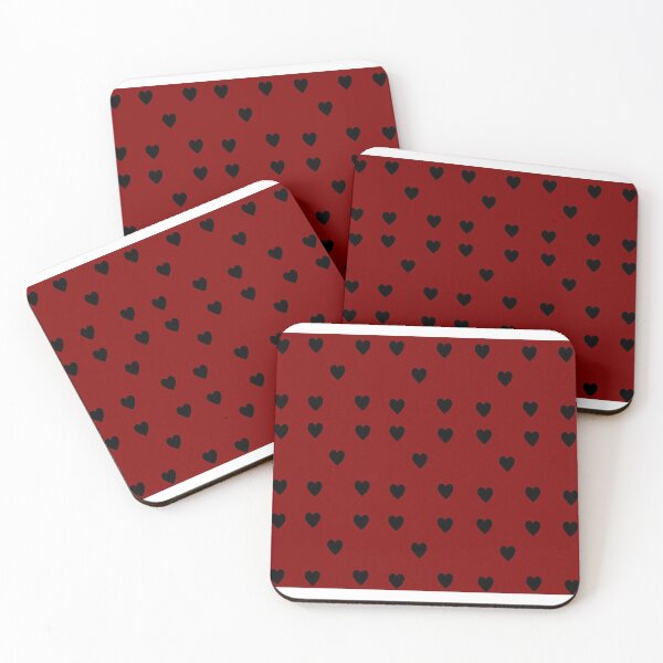 Item preview, maroon black heart print designed and sold by stickersmel.