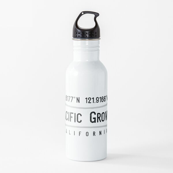 Pacific Grove, CA Coordinates Water Bottle