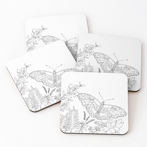 Item preview, Lime Butterfly Lineart designed and sold by Jennifer Ruch.