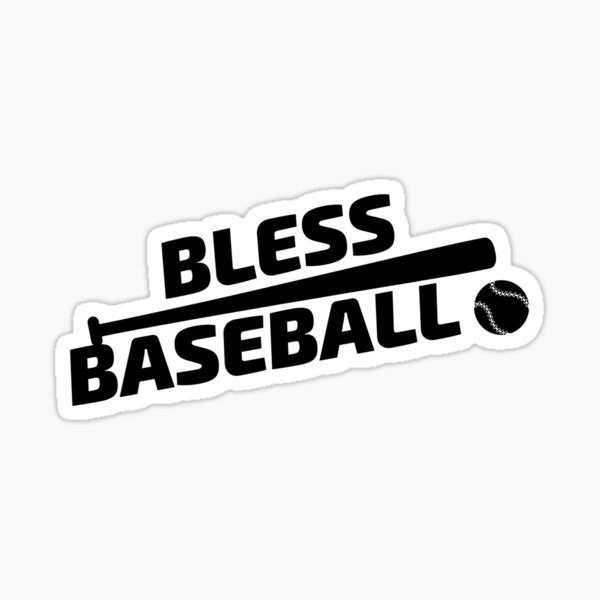 Bless Baseball with Bat and Ball Sticker
