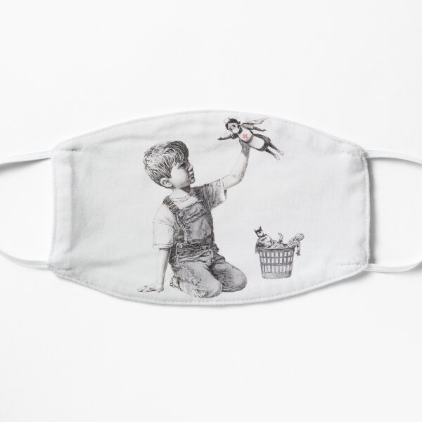 BANKSY NHS SUPERHERO NURSE MASK - Makes An Ideal Gift! Flat Mask
