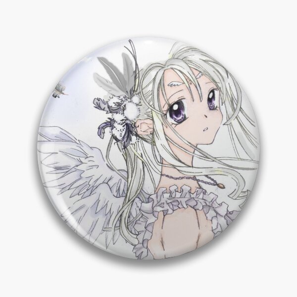 Item preview, Silver Cute Anime Air Wind Element Feather Angel Girl, Arina Tanemura Inspired Art designed and sold by TokenMenagerie.