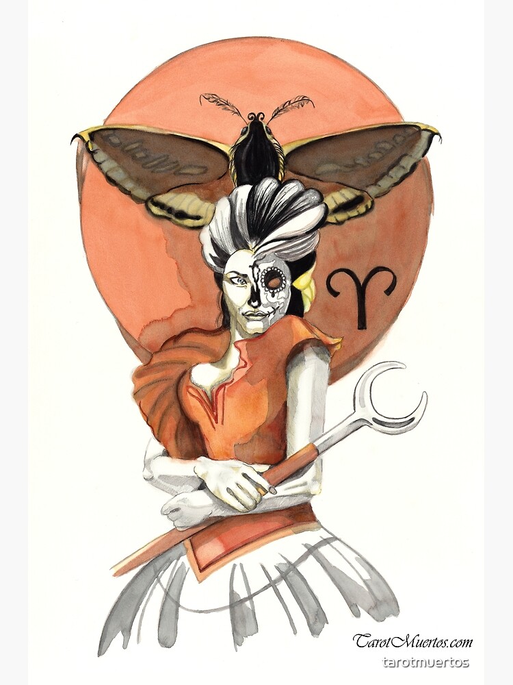 Thumbnail 3 of 3, Poster, Queen of Scepters - Reina de Cetros designed and sold by tarotmuertos.