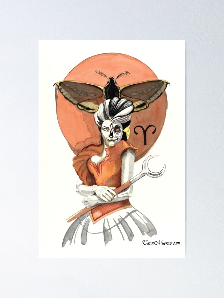 Thumbnail 1 of 3, Poster, Queen of Scepters - Reina de Cetros designed and sold by tarotmuertos.
