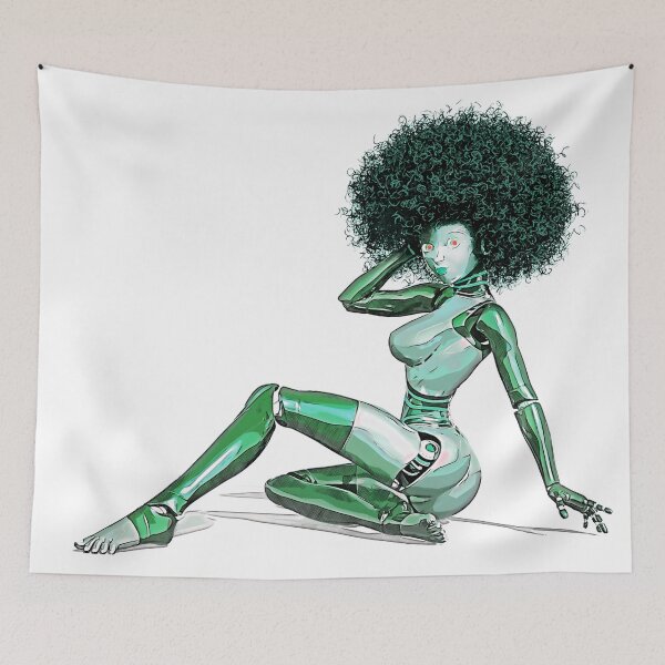 Item preview, Green Bot Pinup designed and sold by Art By The Coco.