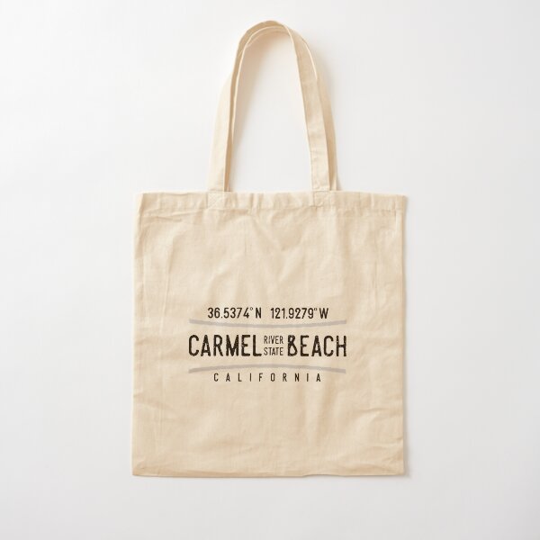 Carmel River State Beach Coordinates Cotton Tote Bag