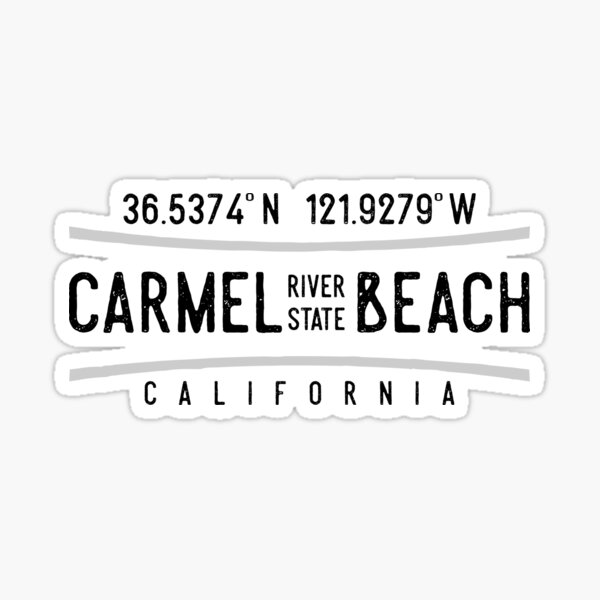 Carmel River State Beach Coordinates Sticker