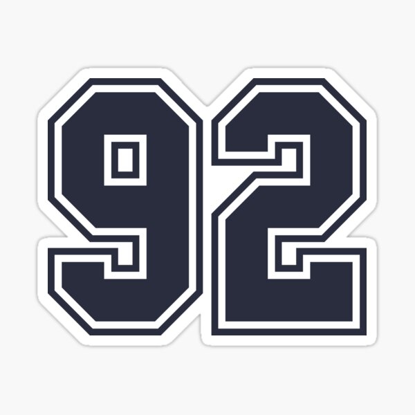 2 - number 2 - jersey number for sportsteam Sticker