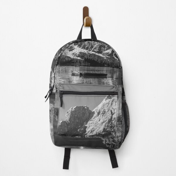 Item preview, Black and white image of Lake Braies and its reflections designed and sold by brambillasimone.