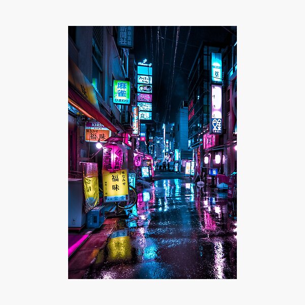 Item preview, Neo Tokyo cyberpunk vibes Vertical designed and sold by TokyoLuv.