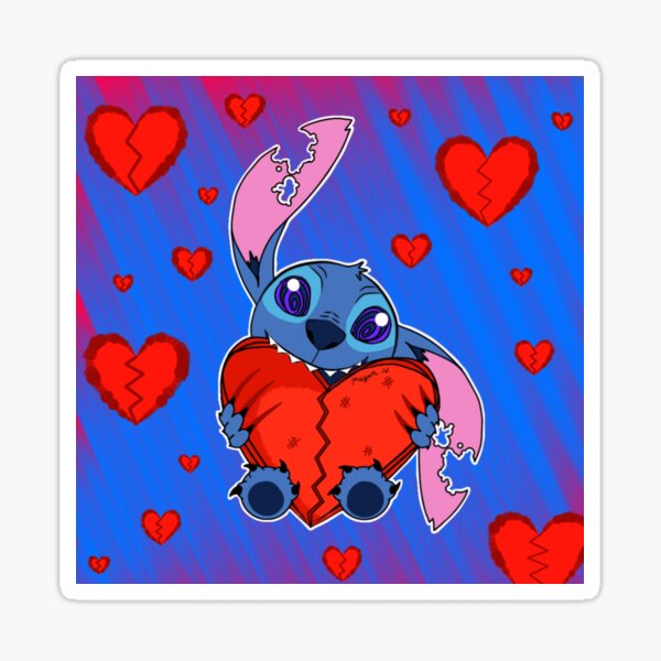 Fun And Cute Stitch Wallpapers : Stitch Broken Heart Pink