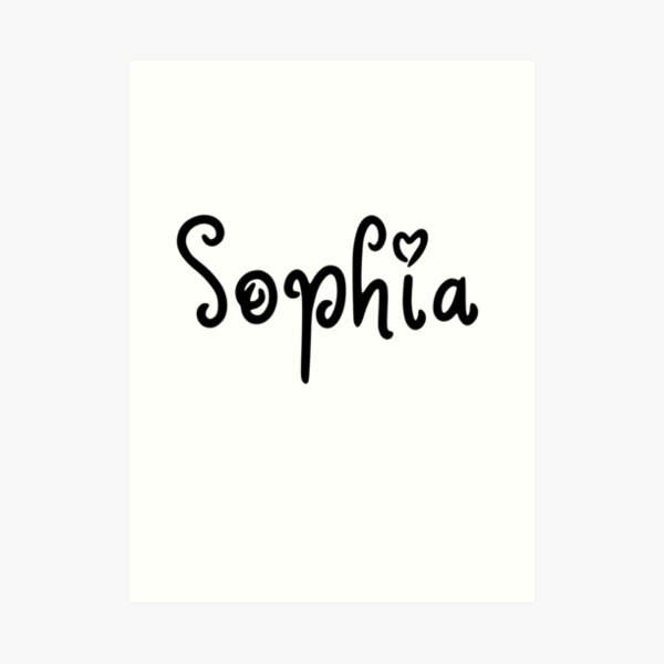 Sophia Name Art Print By Ghadirjo Redbubble