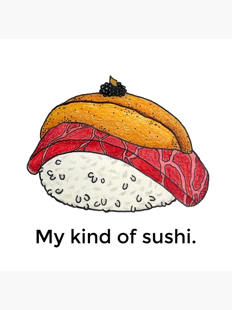 "Caviar Wagyu Beef Sea Urchin Sushi" Poster by yazonlin | Redbubble