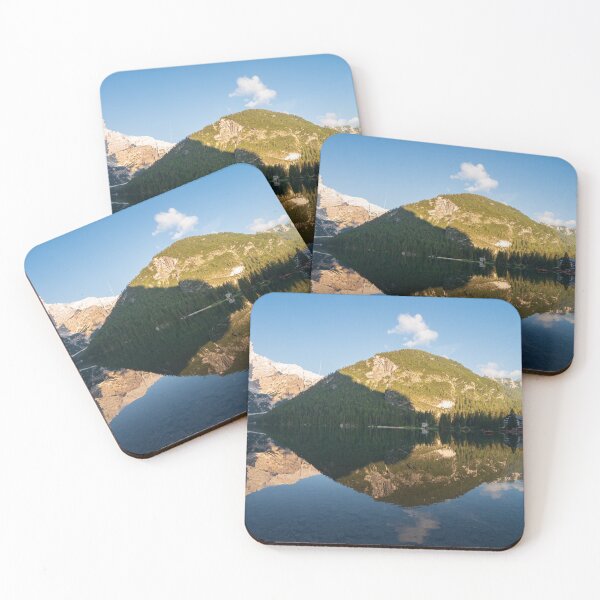 Item preview, Mountain landscape reflected in the waters of Lake Braies designed and sold by brambillasimone.
