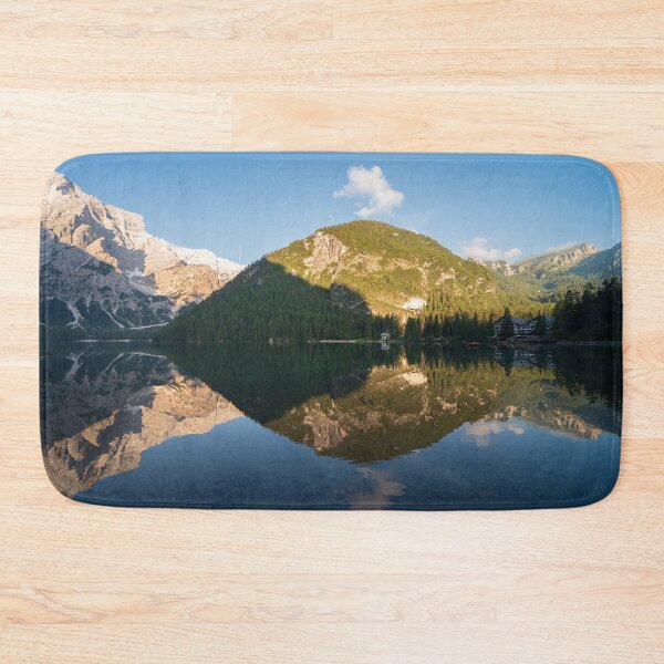 Item preview, Mountain landscape reflected in the waters of Lake Braies designed and sold by brambillasimone.