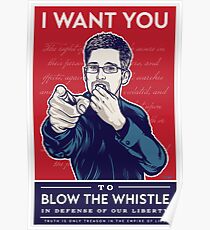 Edward Snowden I Want You Poster