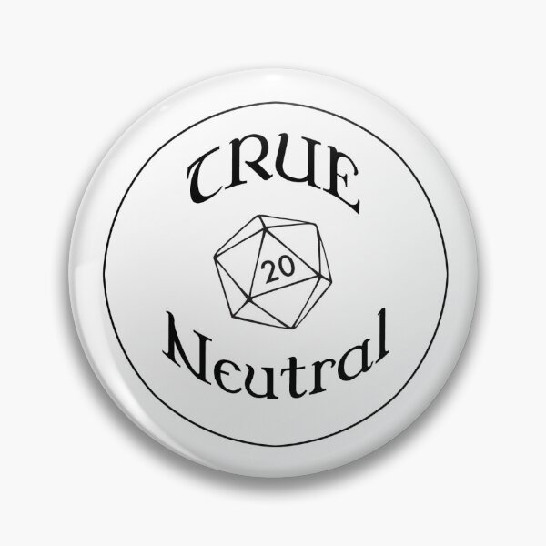 Item preview, True Neutral Character Alignment d20 designed and sold by Zen's Doodles.